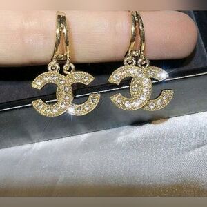 Chanel Style Logo Earrings